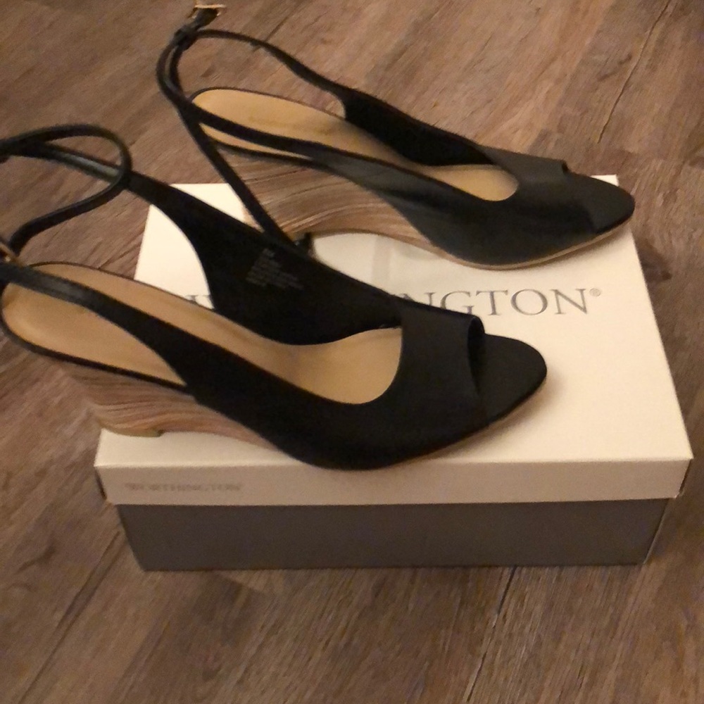 Worthington Black Wedges Size 8